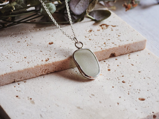 Dainty Cornish Seaglass Charm Necklace | Porth Kidney