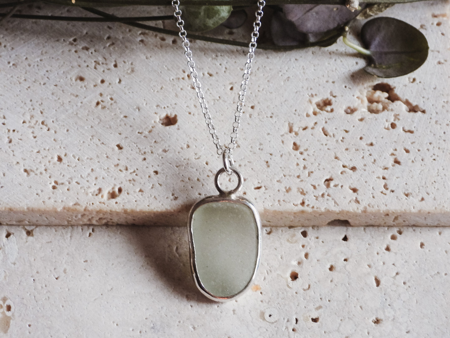 Dainty Cornish Seaglass Charm Necklace | Porth Kidney