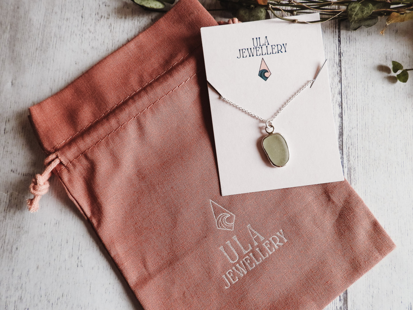 Dainty Cornish Seaglass Charm Necklace | Porth Kidney