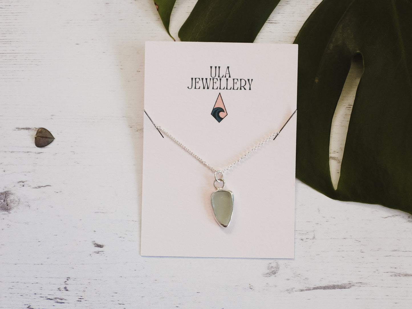 Dainty Cornish Seaglass Charm Necklace | Swanpool Beach, Falmouth