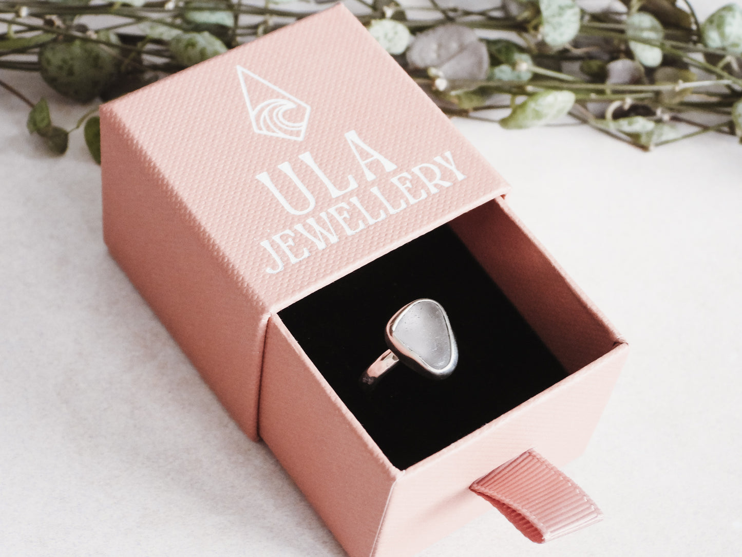 ula jewellery beachy boho seaglass ring