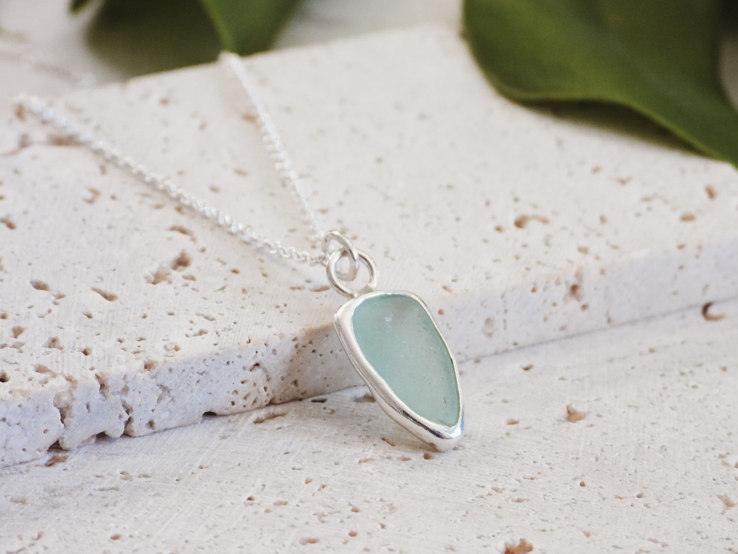 Dainty Cornish Seaglass Charm Necklace | Swanpool Beach, Falmouth