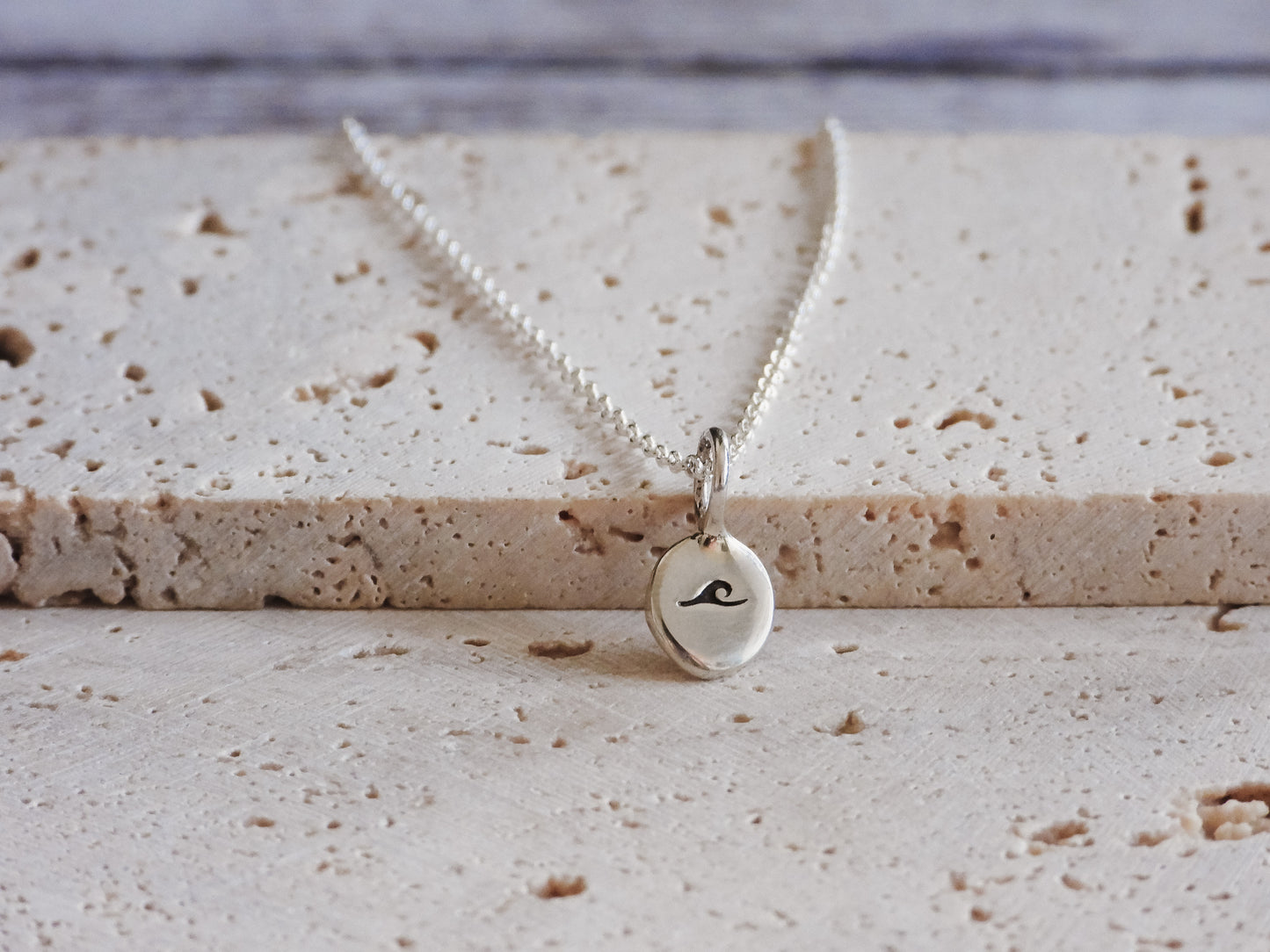 Dainty Wave Charm Necklace