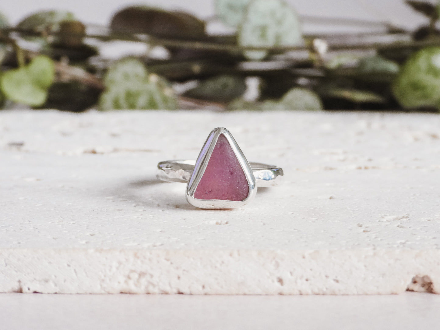 Super Rare Pink Seaglass Ring | Secret Cove nr Falmouth