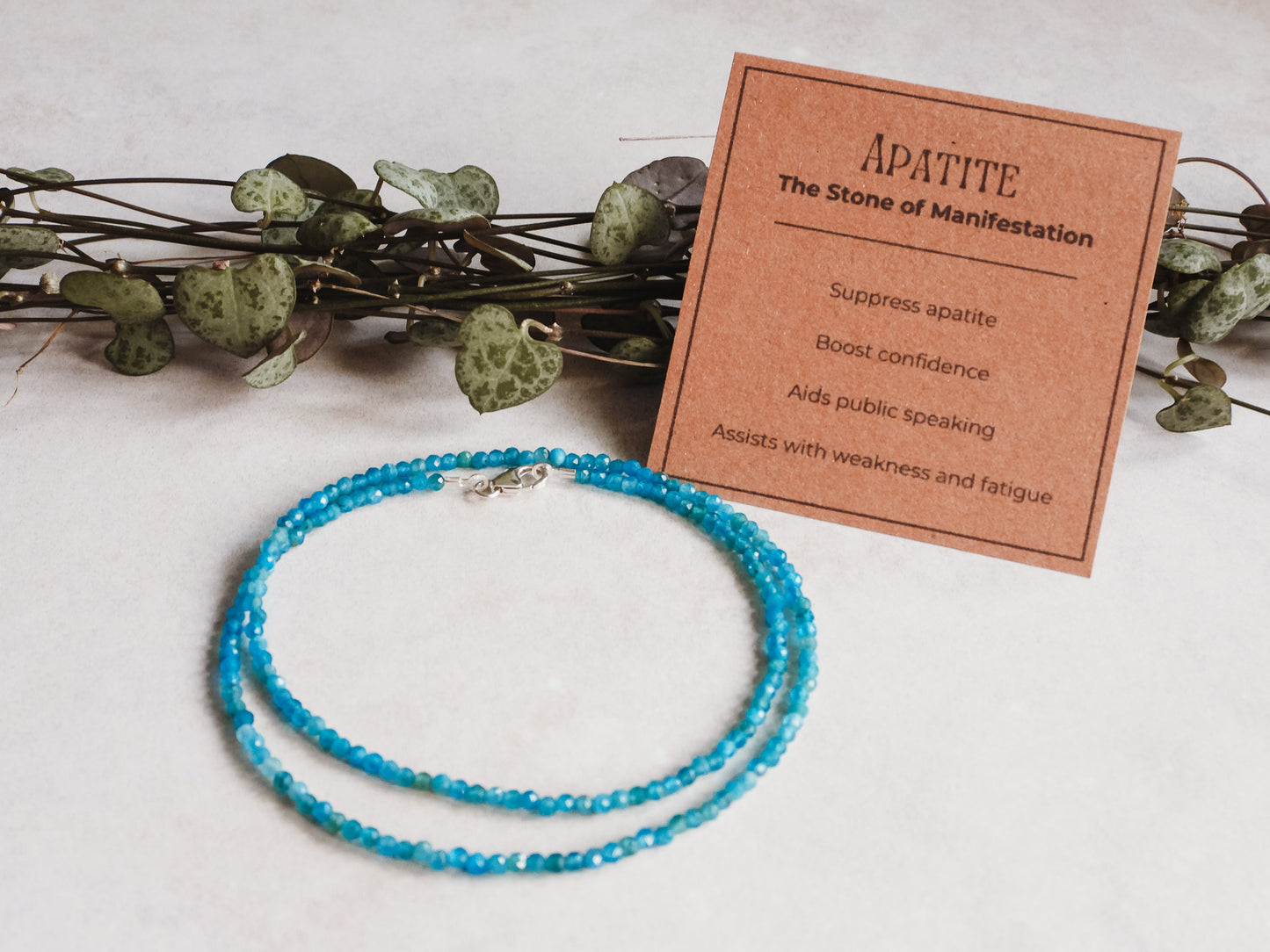 Dainty Apatite "Manifestation" Gemstone Necklace