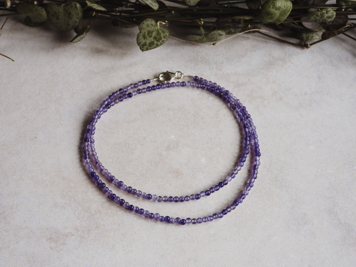 february birthstone amethyst crystal healing necklace