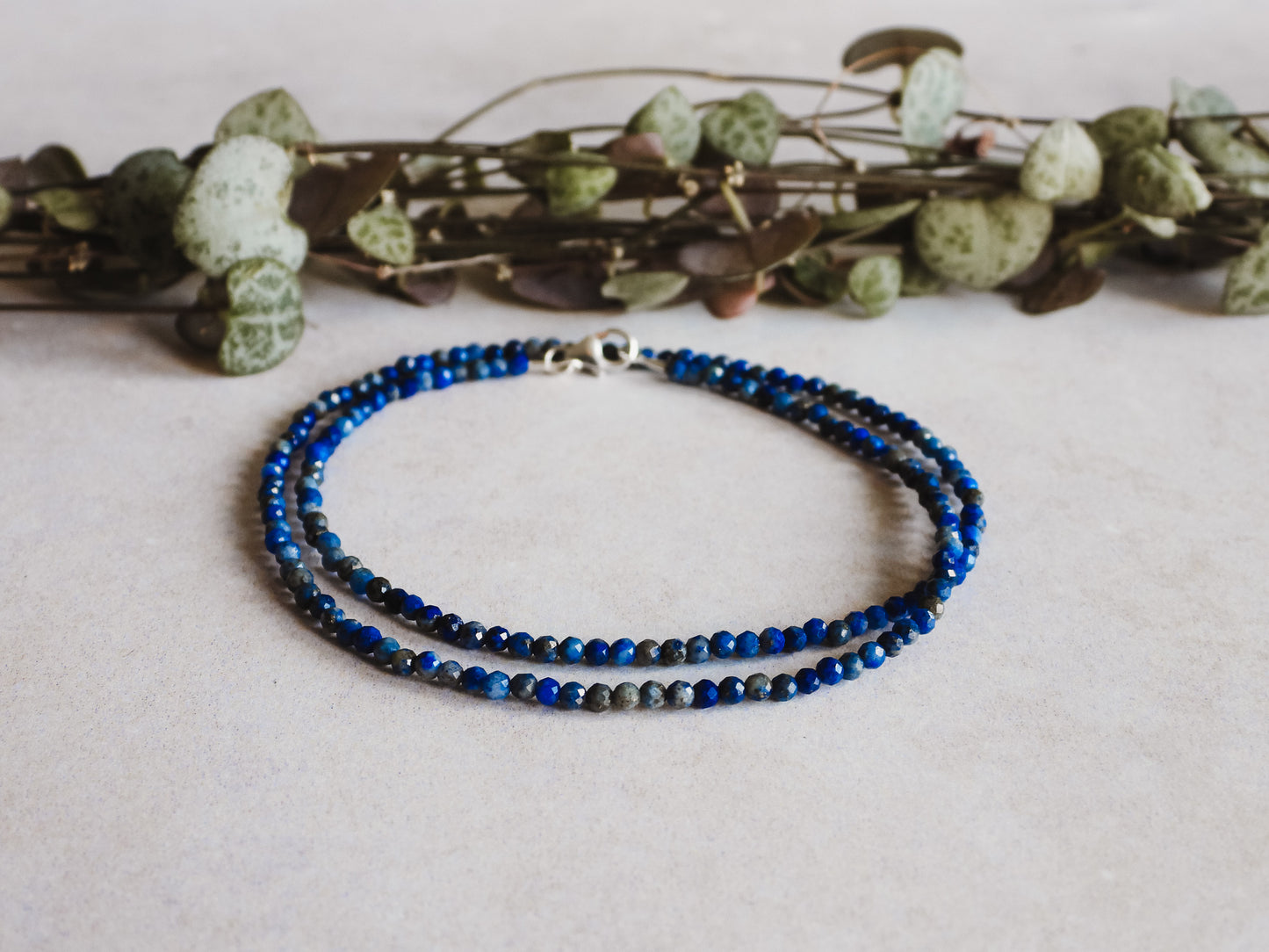 Dainty Lapis Lazuli "Truth" Gemstone Necklace | September Birthstone | Faceted Beads