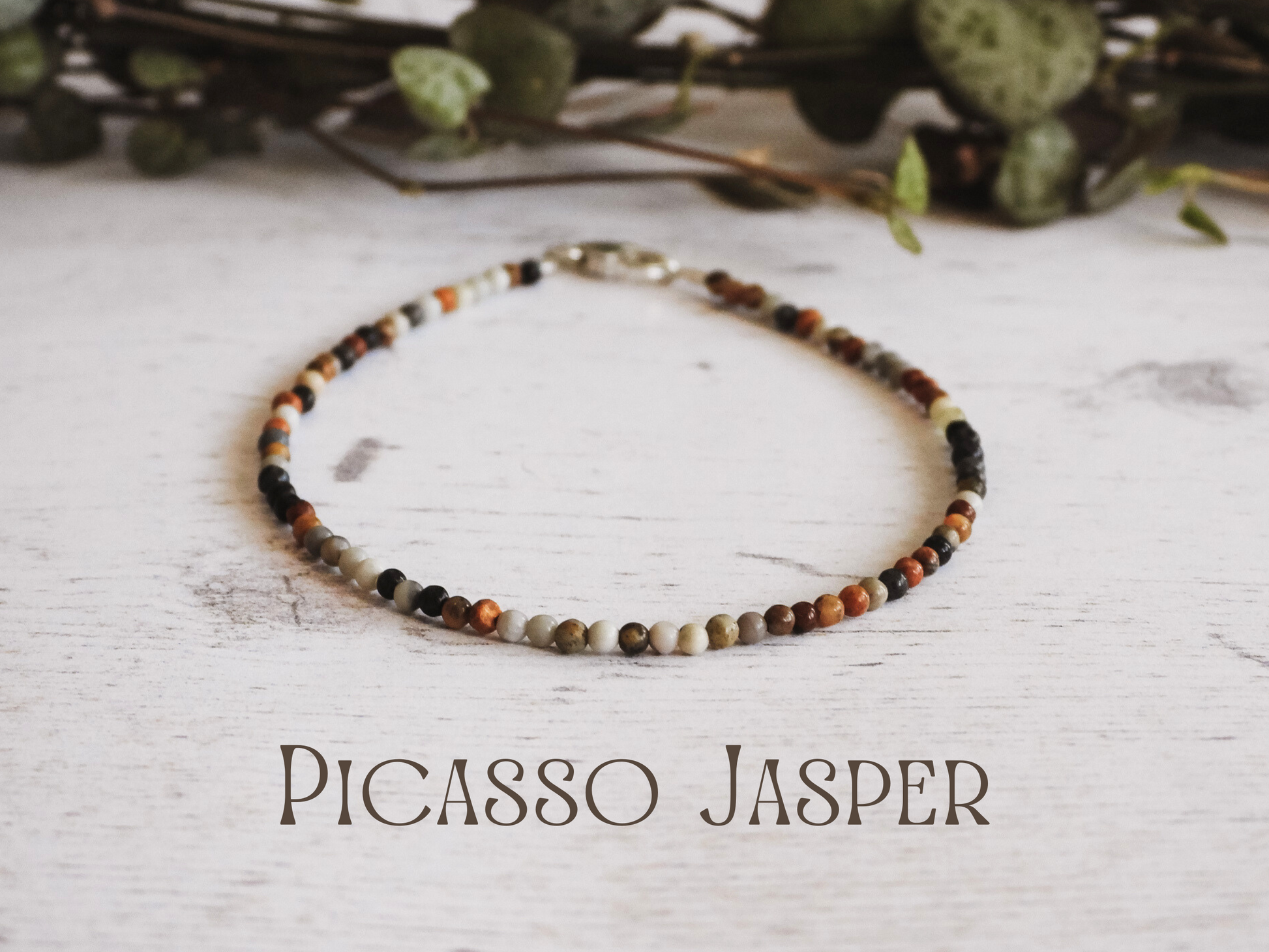 dainty picasso stone jasper beaded bracelet for creativity 