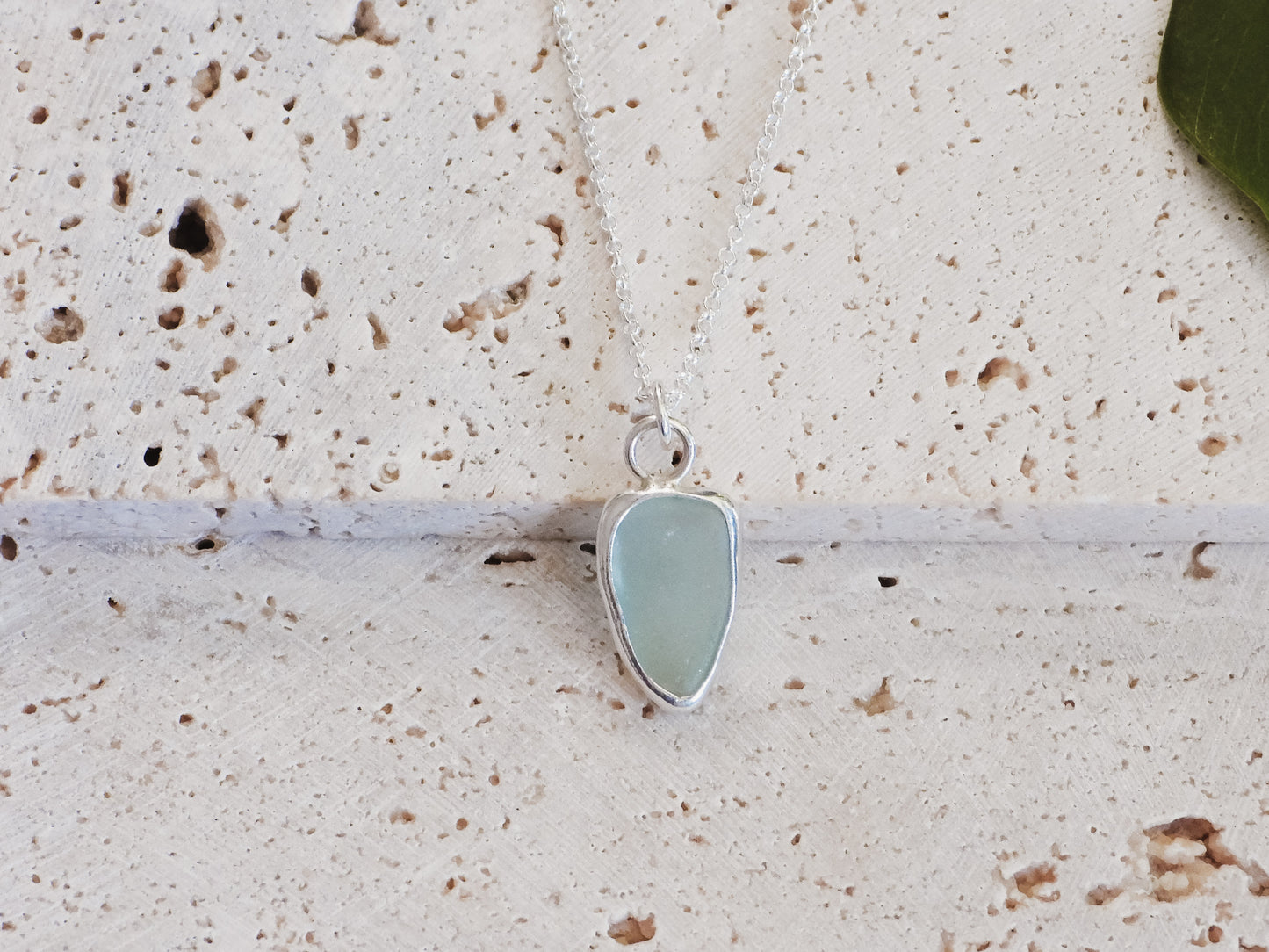 Dainty Cornish Seaglass Charm Necklace | Swanpool Beach, Falmouth