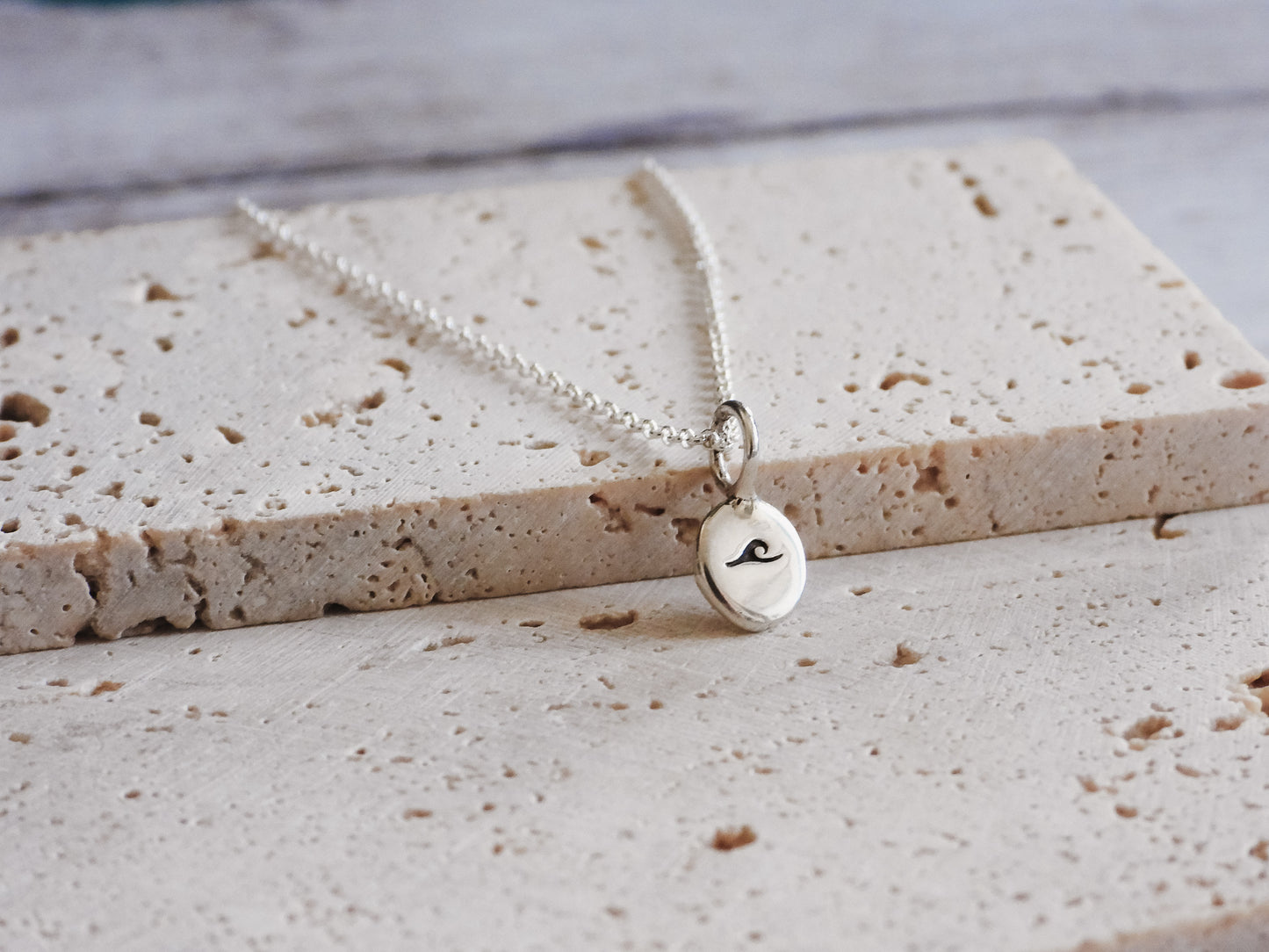 Dainty Wave Charm Necklace