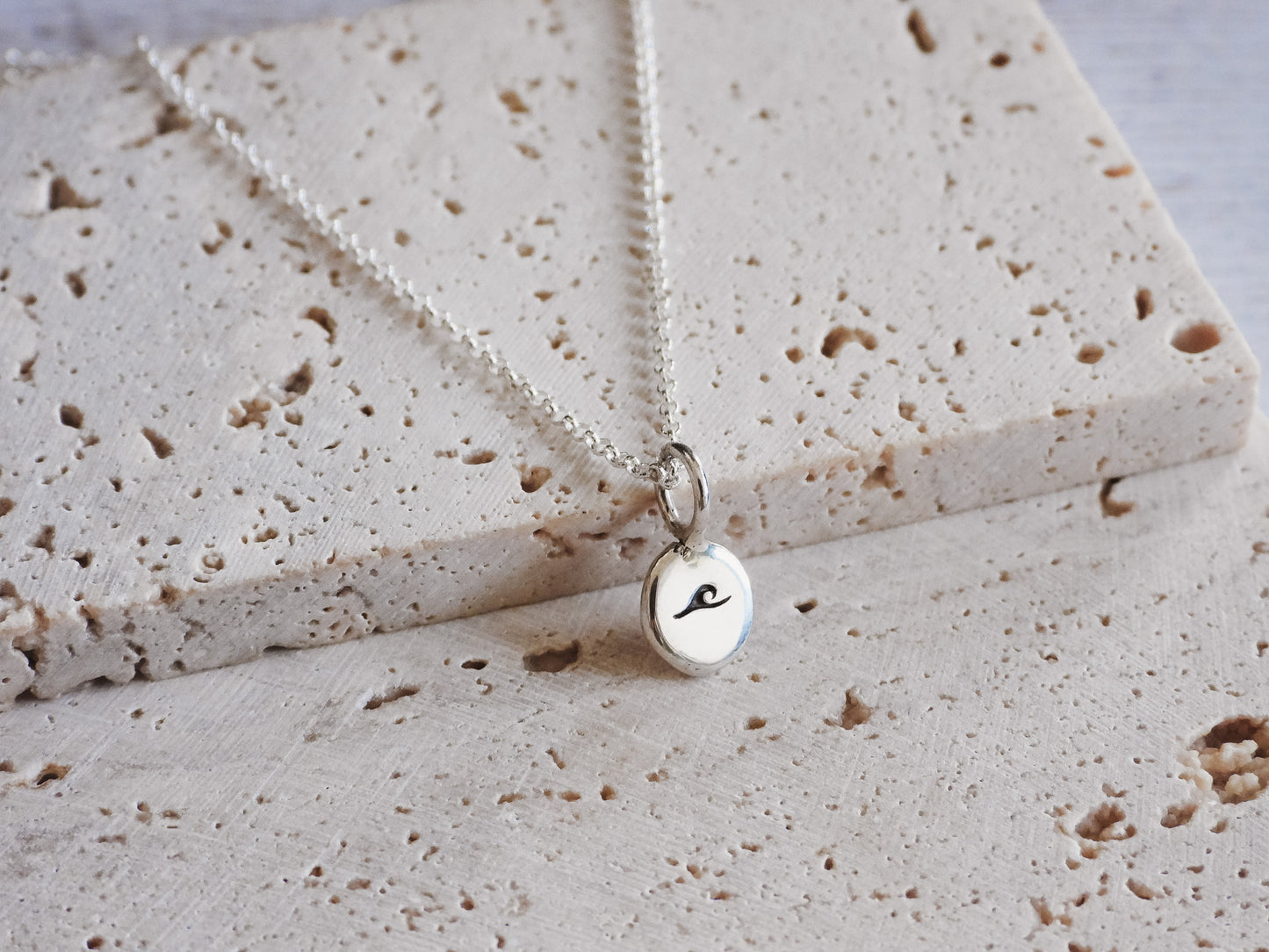 Dainty Wave Charm Necklace