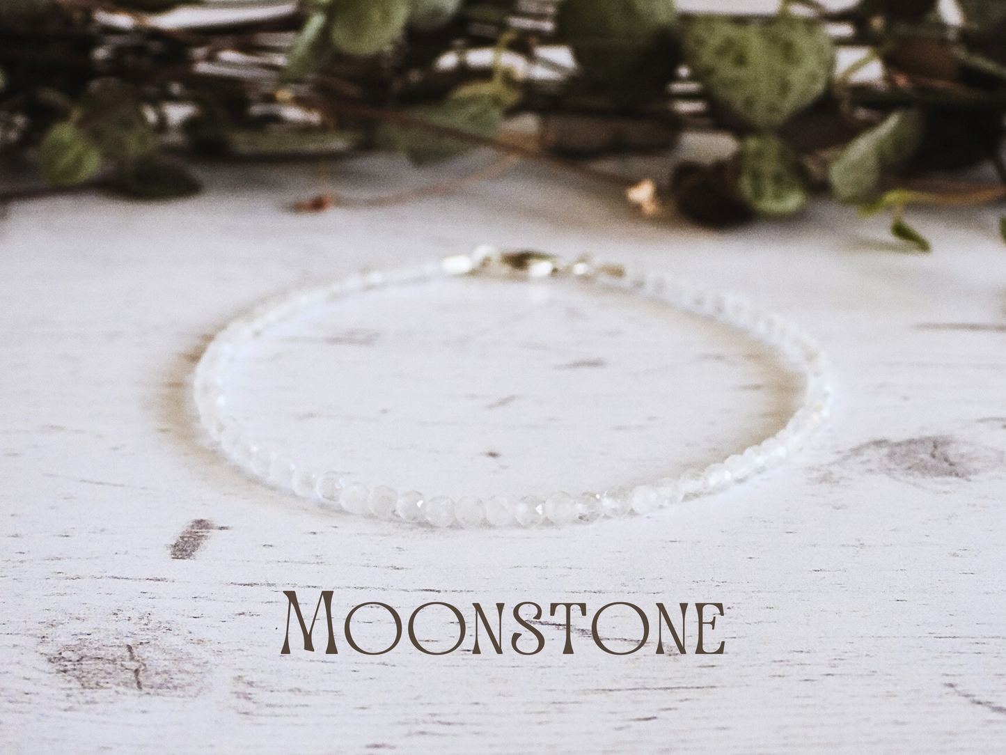 dainty moonstone crystal healing birthstone bracelet