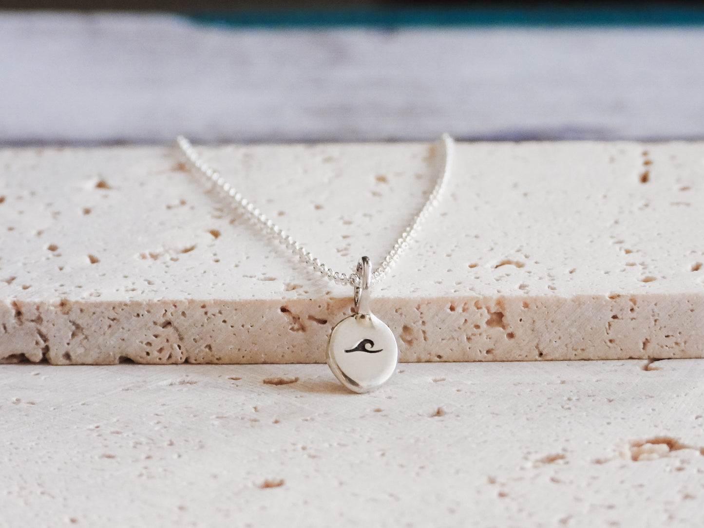 Dainty Wave Charm Necklace