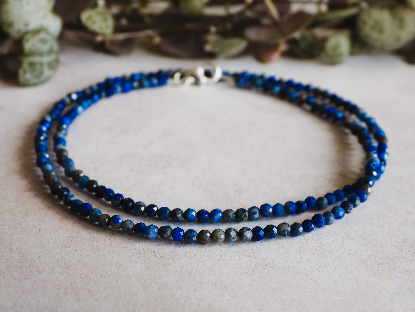 Dainty Lapis Lazuli "Truth" Gemstone Necklace | September Birthstone | Faceted Beads