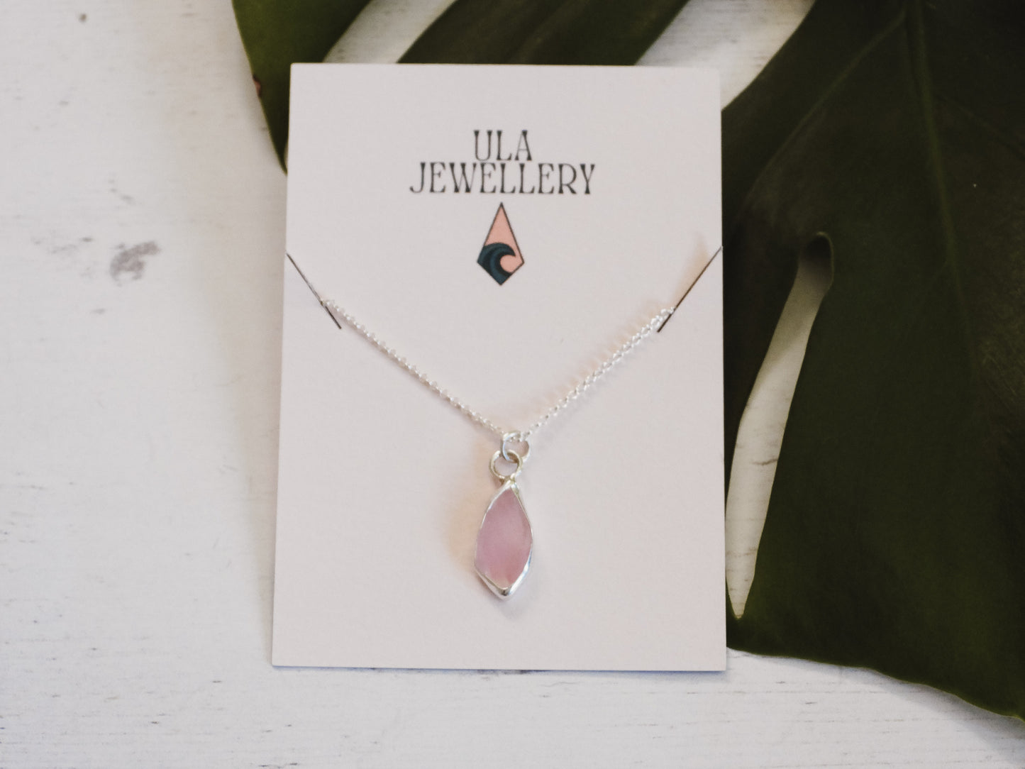 Very Rare Pink Cornish Seaglass Charm Necklace | Marazion Beach