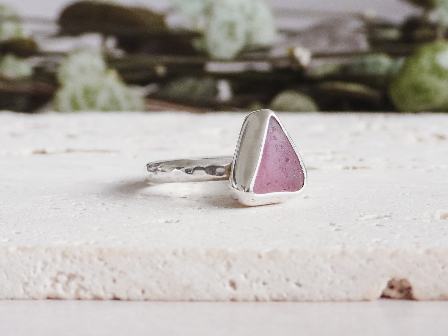 Super Rare Pink Seaglass Ring | Secret Cove nr Falmouth