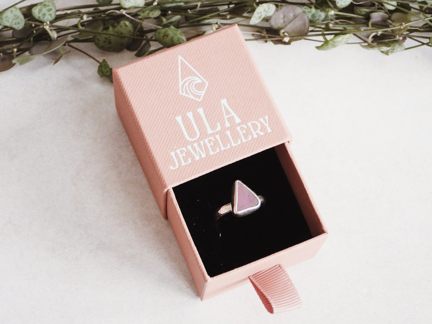 Super Rare Pink Seaglass Ring | Secret Cove nr Falmouth