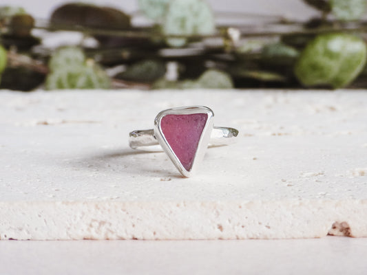 Super Rare Pink Seaglass Ring | Secret Cove nr Falmouth