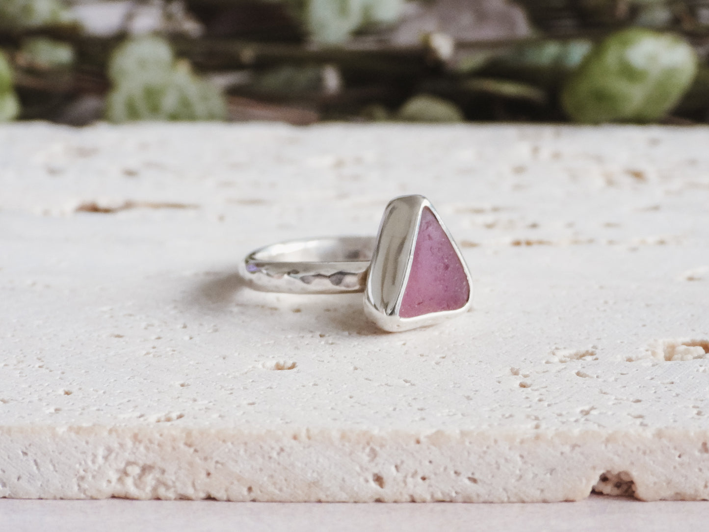 Super Rare Pink Seaglass Ring | Secret Cove nr Falmouth