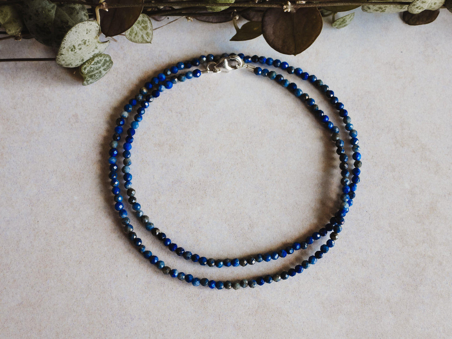 Dainty Lapis Lazuli "Truth" Gemstone Necklace | September Birthstone | Faceted Beads