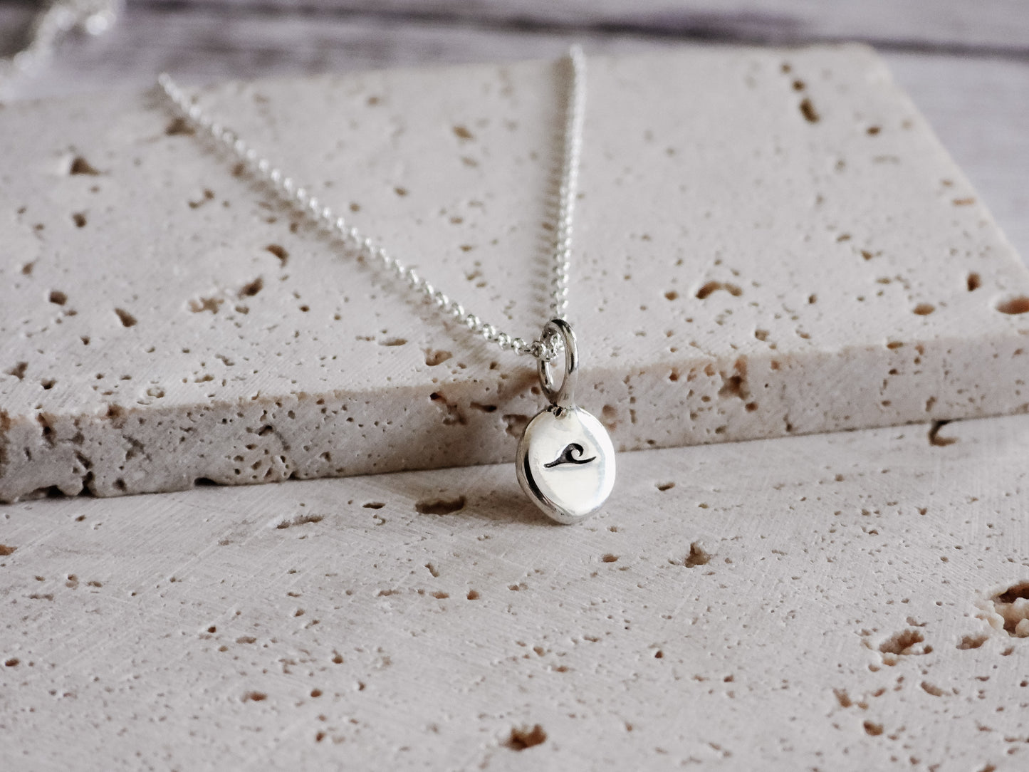 Dainty Wave Charm Necklace