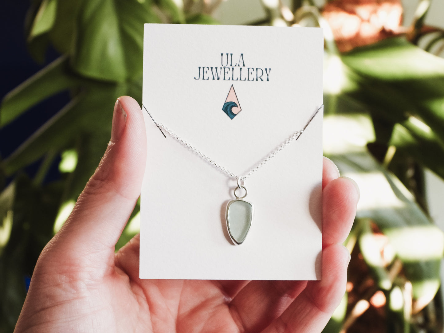 Dainty Cornish Seaglass Charm Necklace | Swanpool Beach, Falmouth