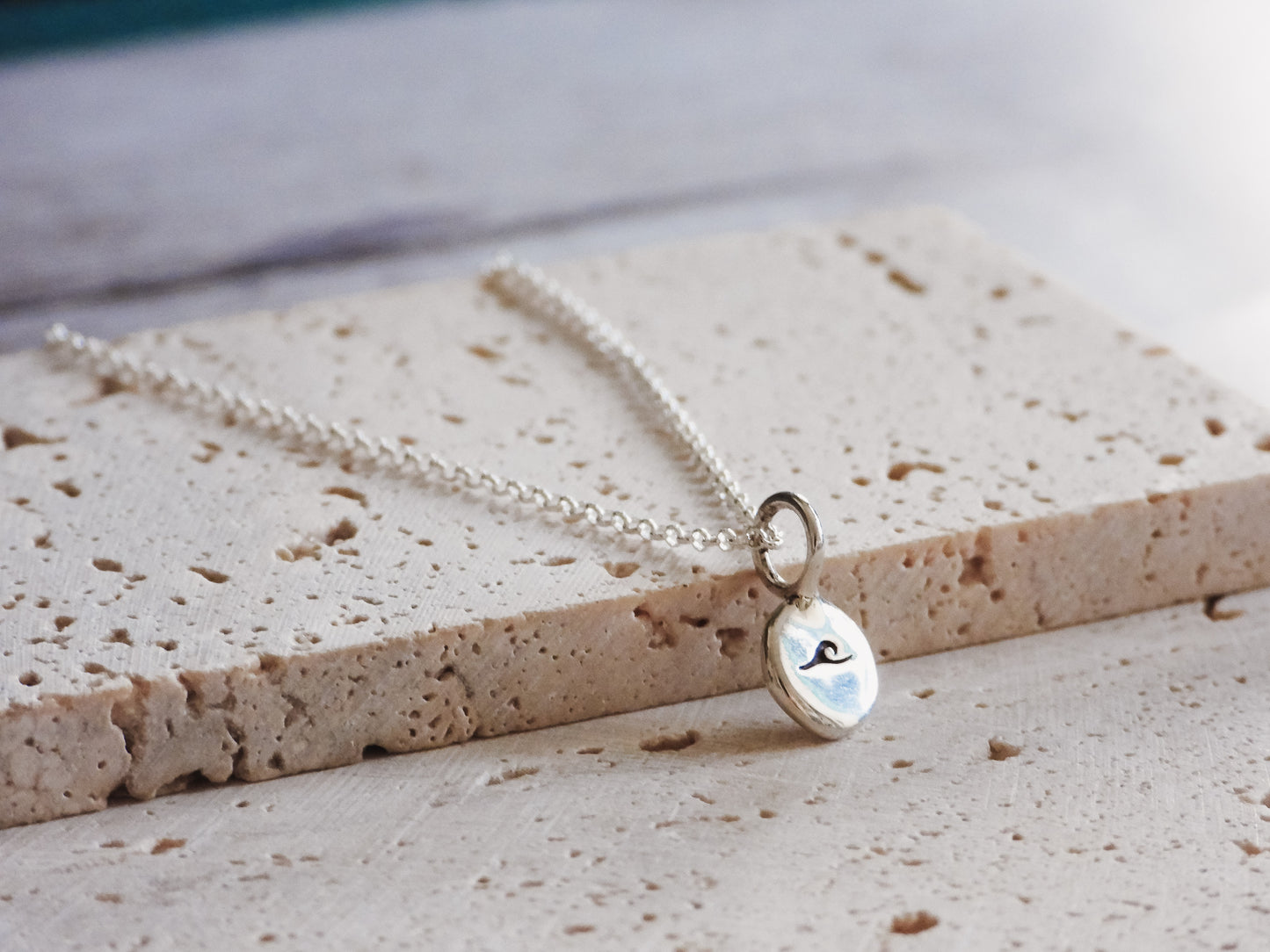 Dainty Wave Charm Necklace