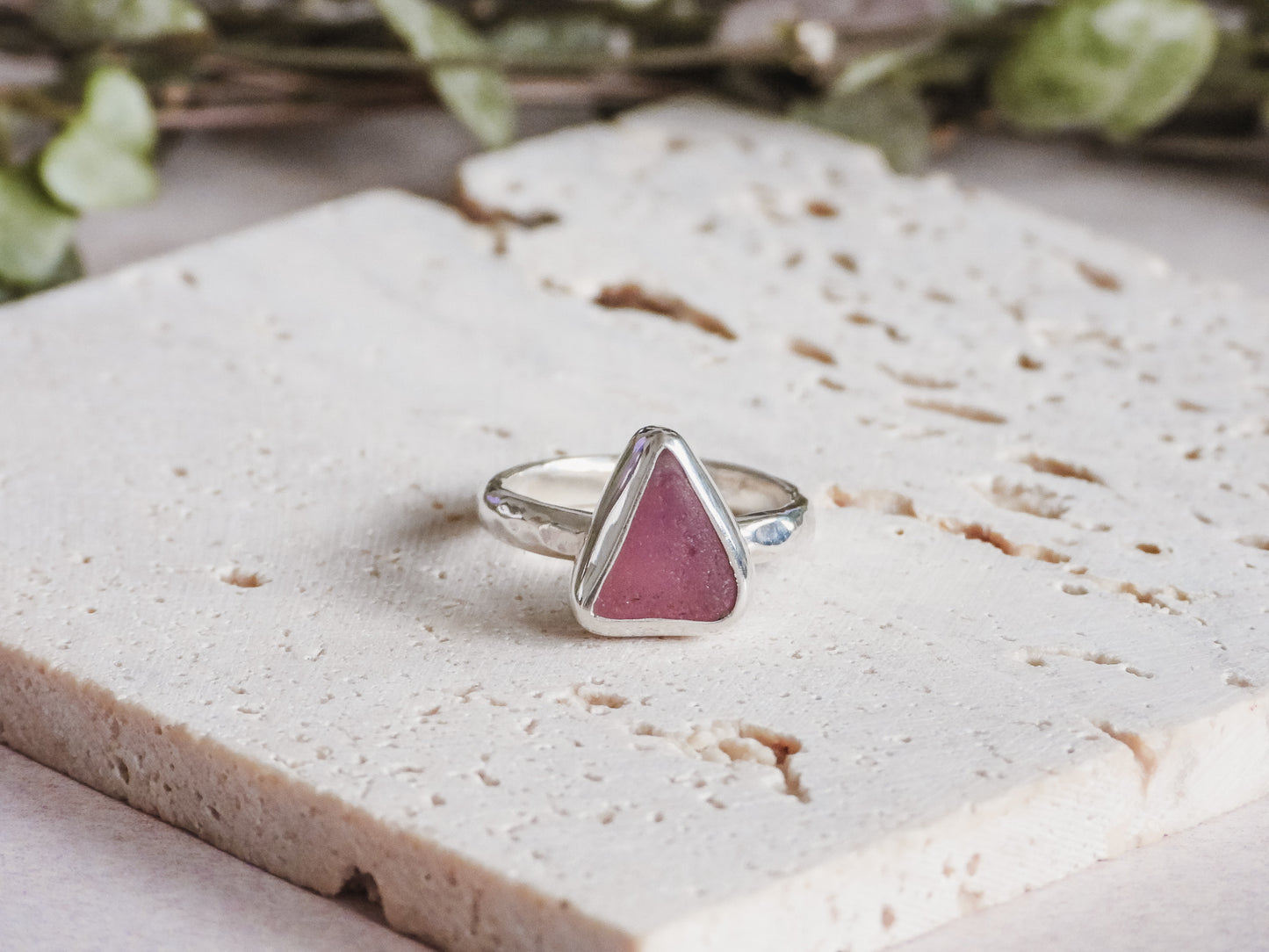 Super Rare Pink Seaglass Ring | Secret Cove nr Falmouth