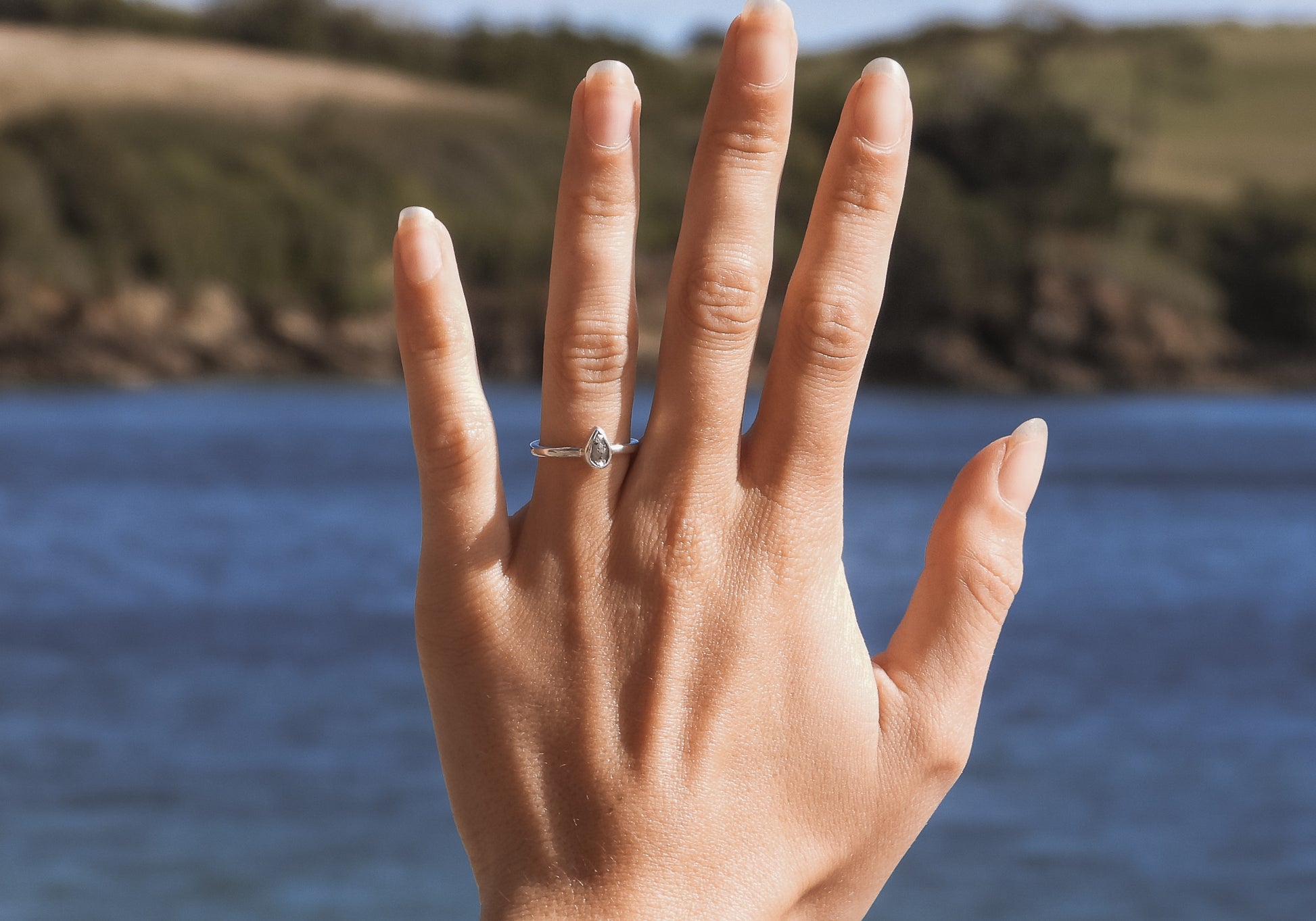 cornish raw diamond engagement ring