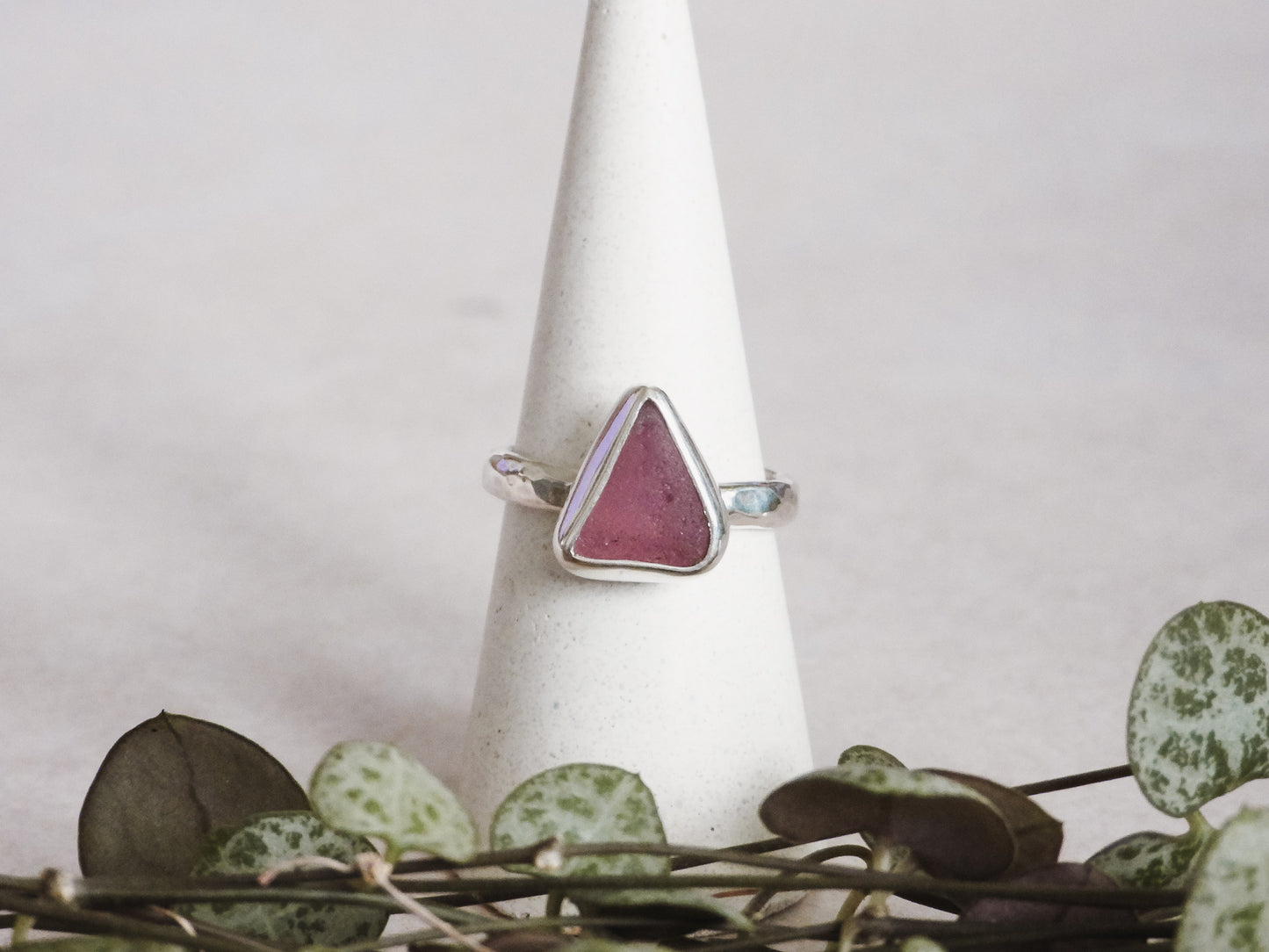 Super Rare Pink Seaglass Ring | Secret Cove nr Falmouth