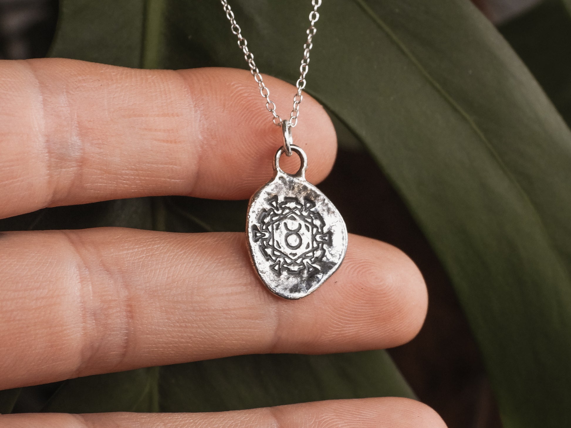 unique zodiac boho style taurus charm necklace