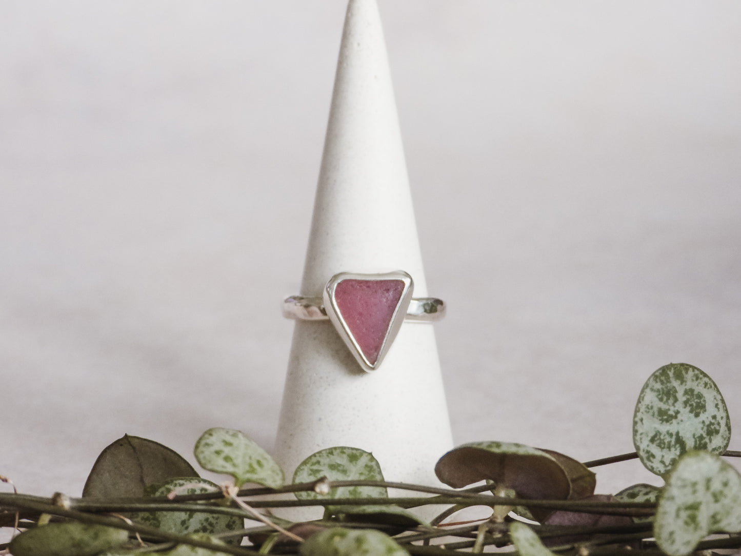 Super Rare Pink Seaglass Ring | Secret Cove nr Falmouth