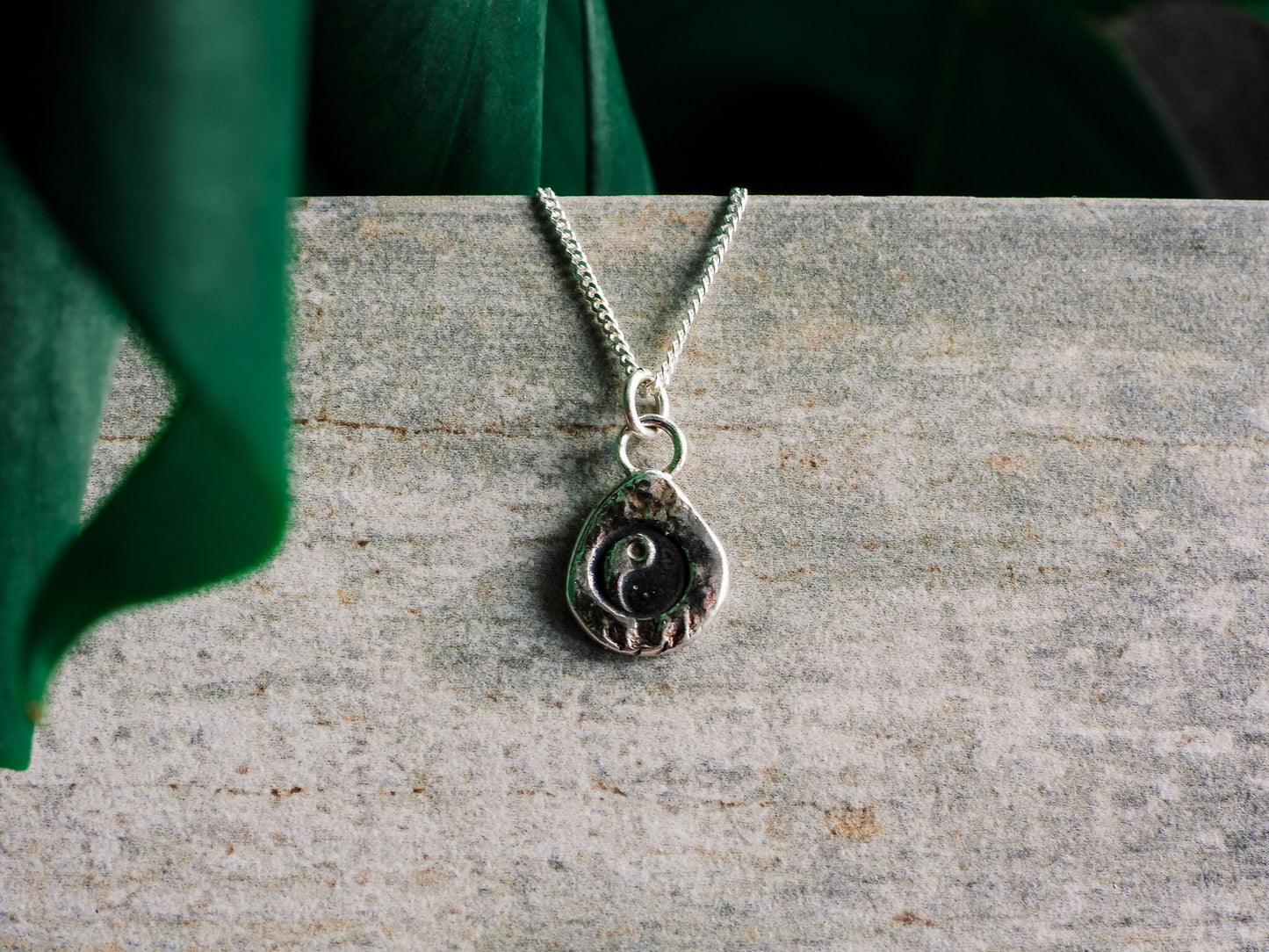 Dainty Ying-Yang Coin Charm Necklace