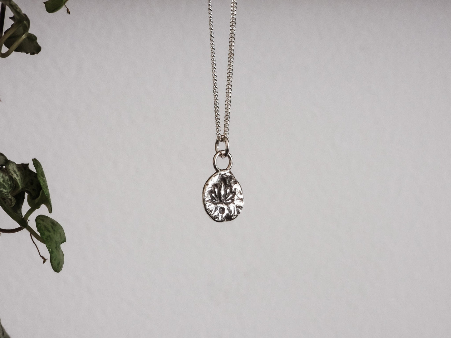 Dainty & Minimalist Lotus Flower Charm Necklace