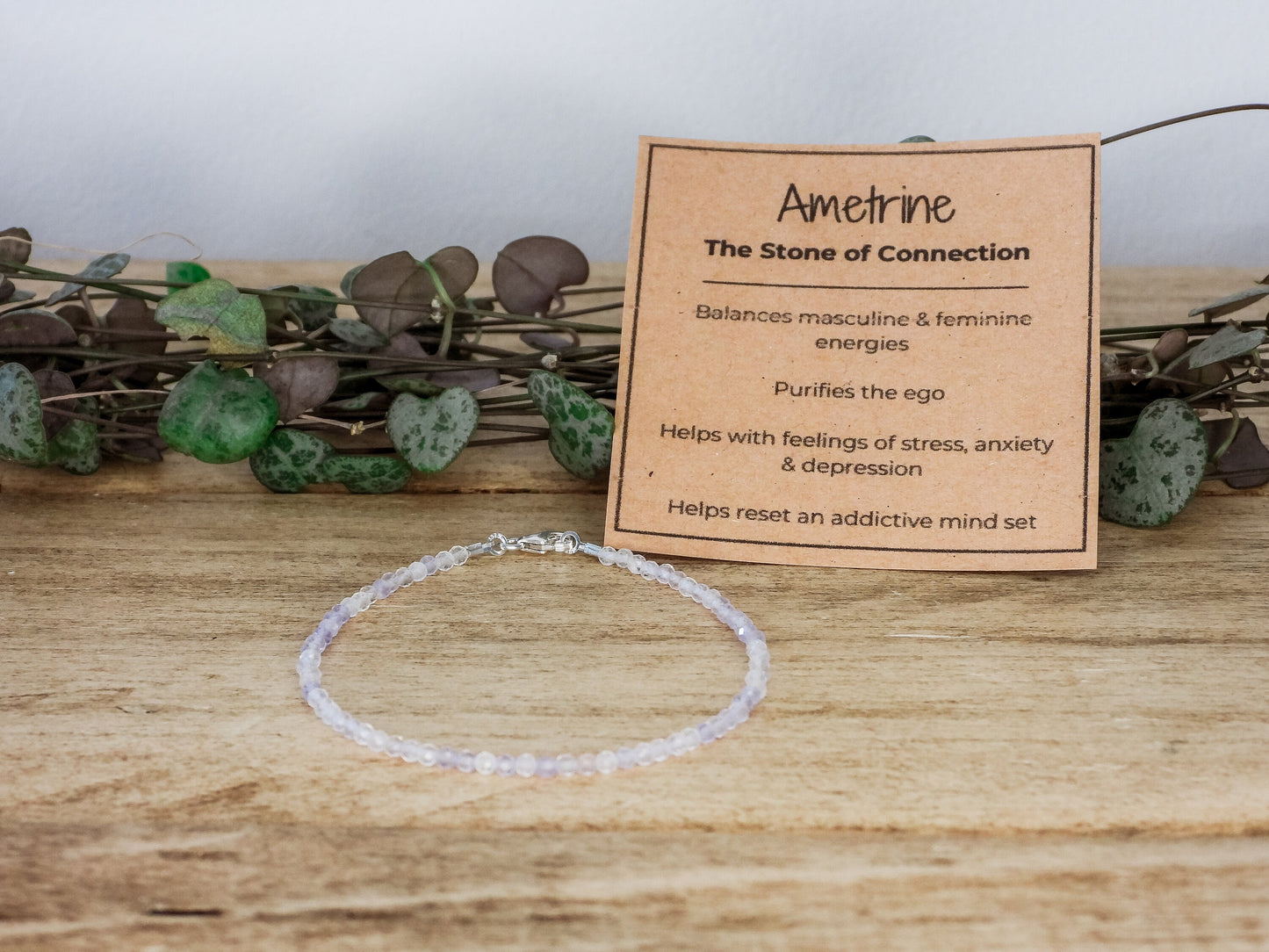Dainty Ametrine "Balance & Connection" Gemstone Bracelet