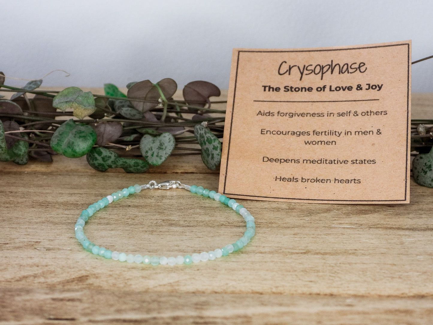 Dainty Chrysoprase "Love & Joy" Gemstone Bracelet