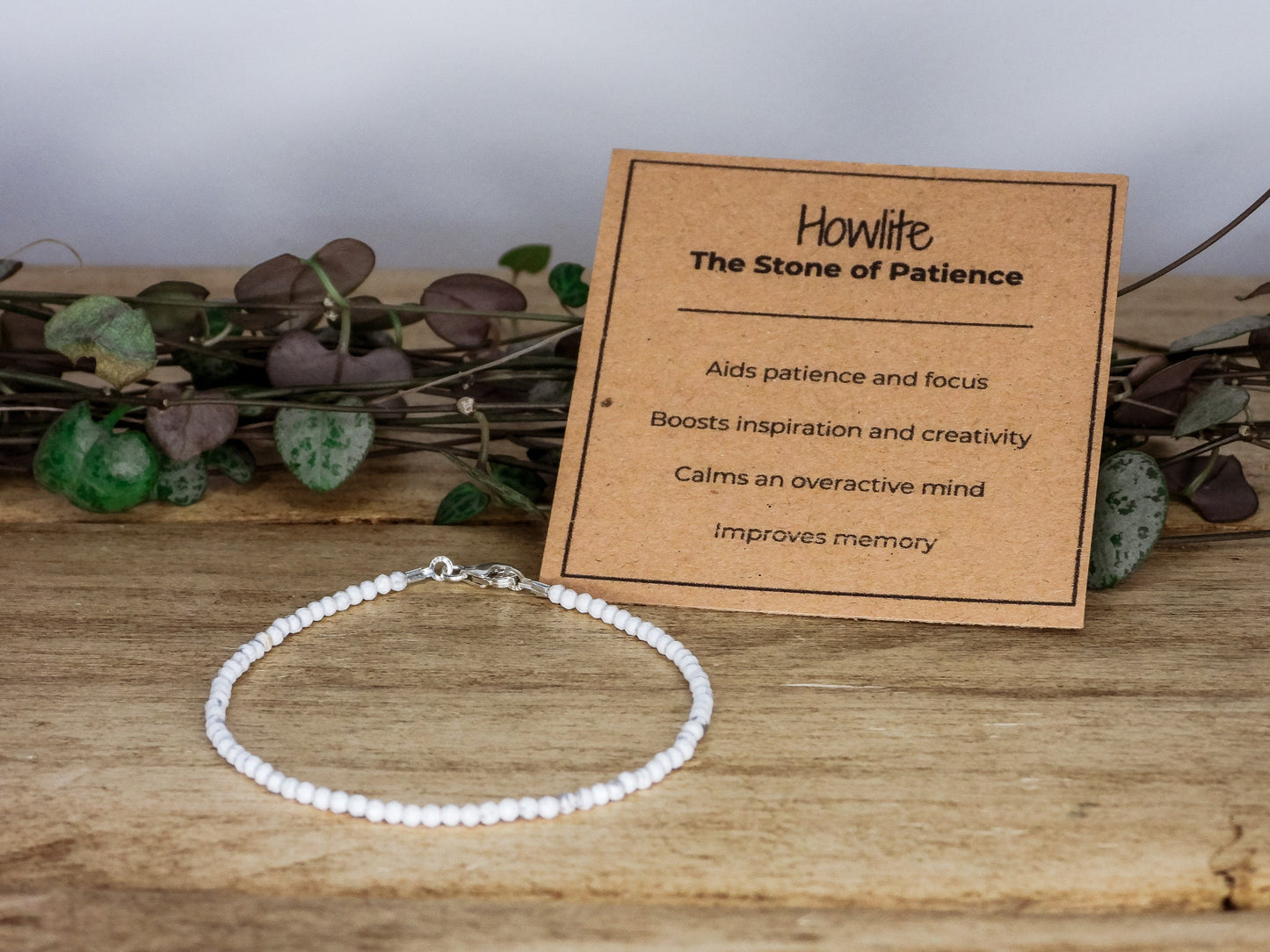Dainty Howlite "Patience" Gemstone Bracelet