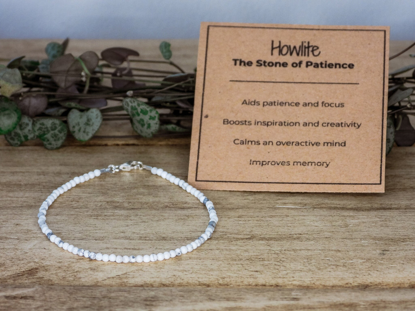 Dainty Howlite "Patience" Gemstone Bracelet