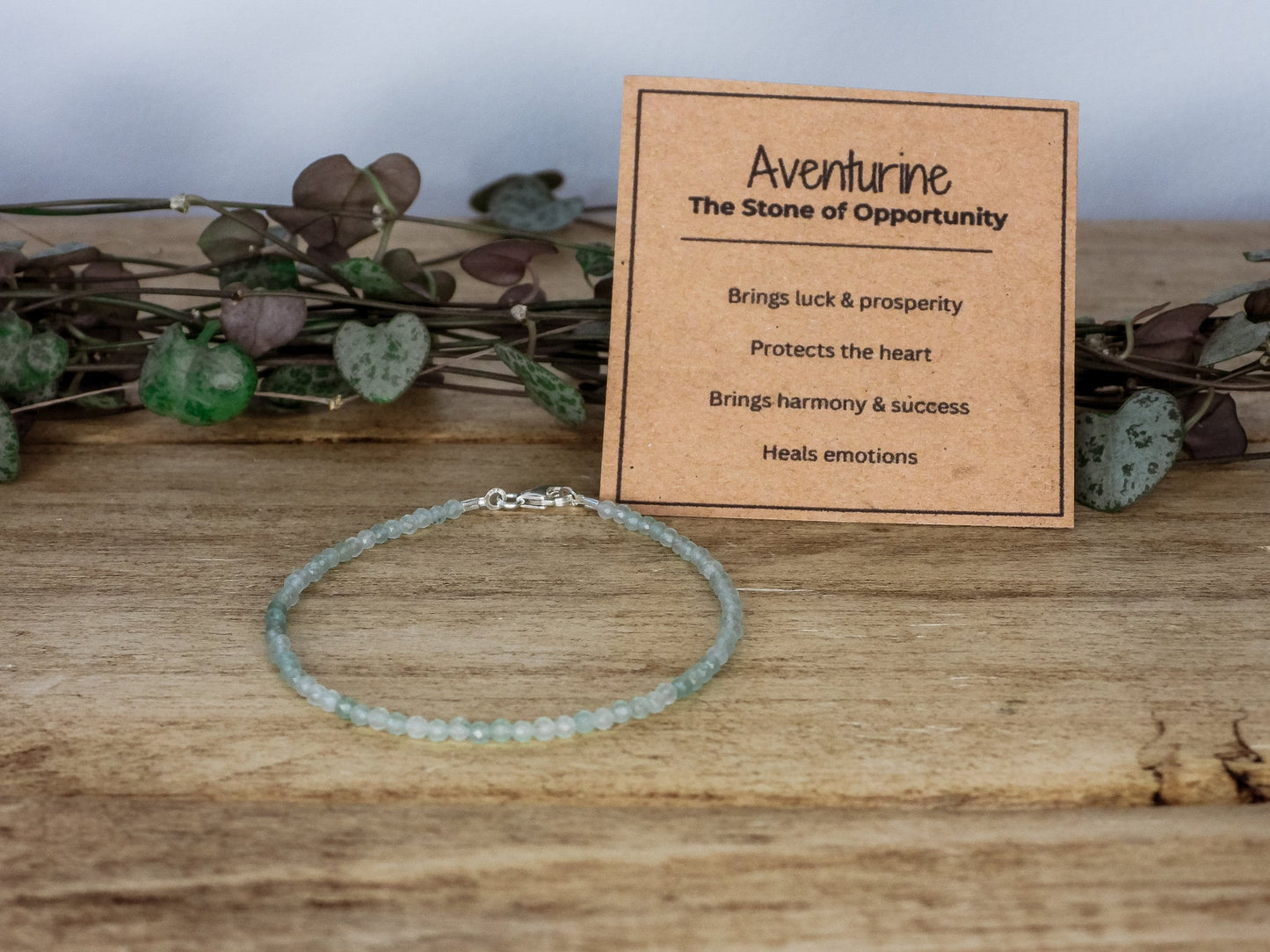 Dainty Aventurine "Prosperity" Gemstone Bracelet