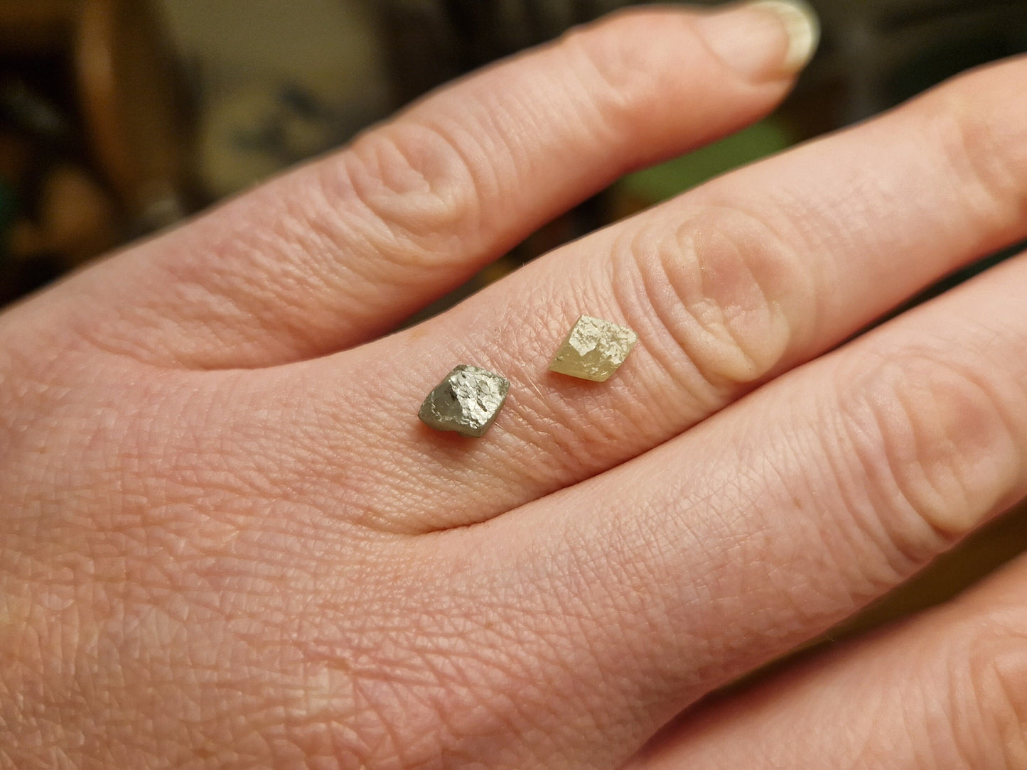 Custom Made Raw Diamond Engagement Ring