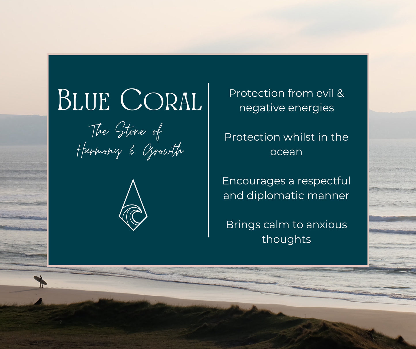 Dainty Blue Coral "Harmony & Growth" Gemstone Bracelet