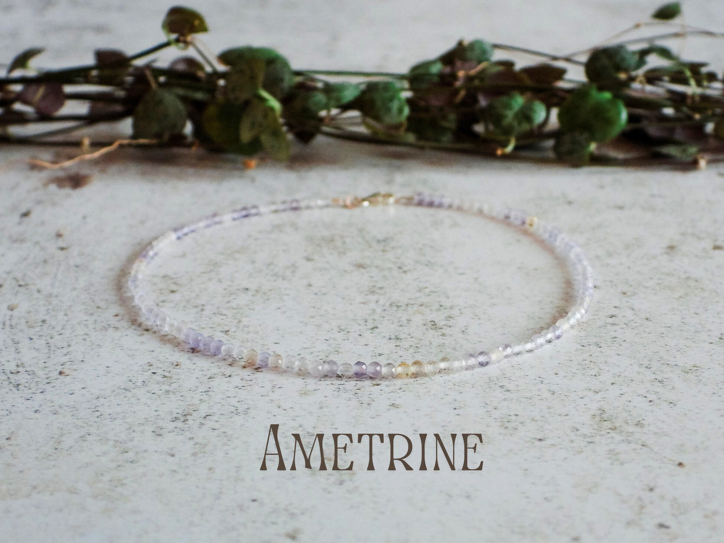 Dainty Ametrine "Balance & Connection" Gemstone Anklet
