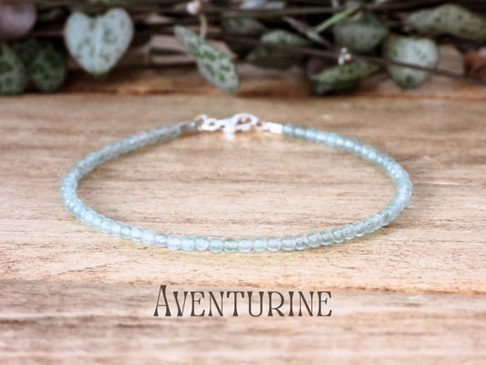 Dainty Aventurine "Prosperity" Gemstone Bracelet