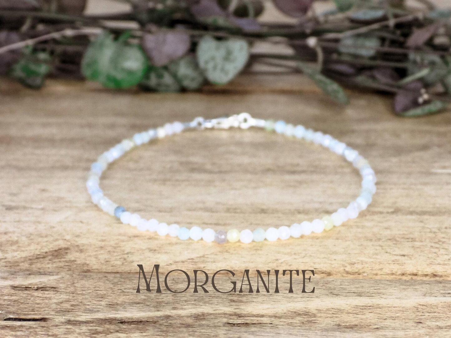 Dainty Morganite "Devine Love" Gemstone Bracelet