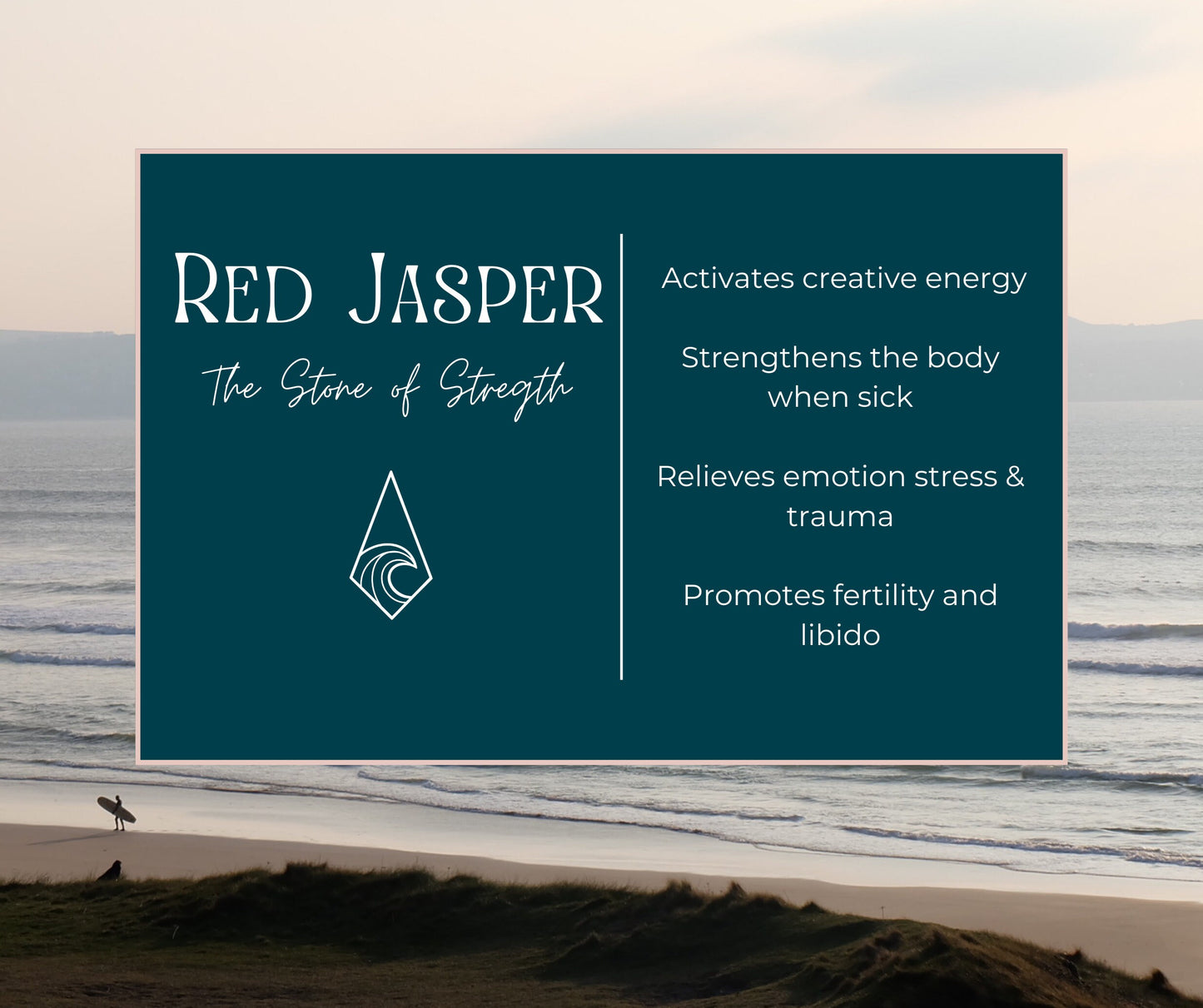 Dainty Red Jasper "Strength" Gemstone Bracelet