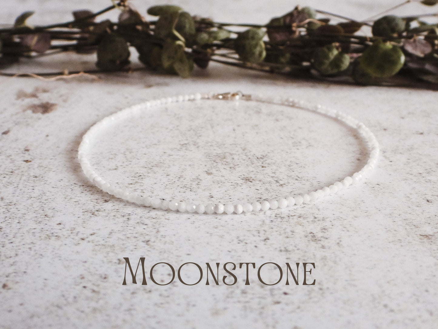 Dainty Rainbow Moonstone "Fertility & New Beginnings" Gemstone Anklet | June Birthstone