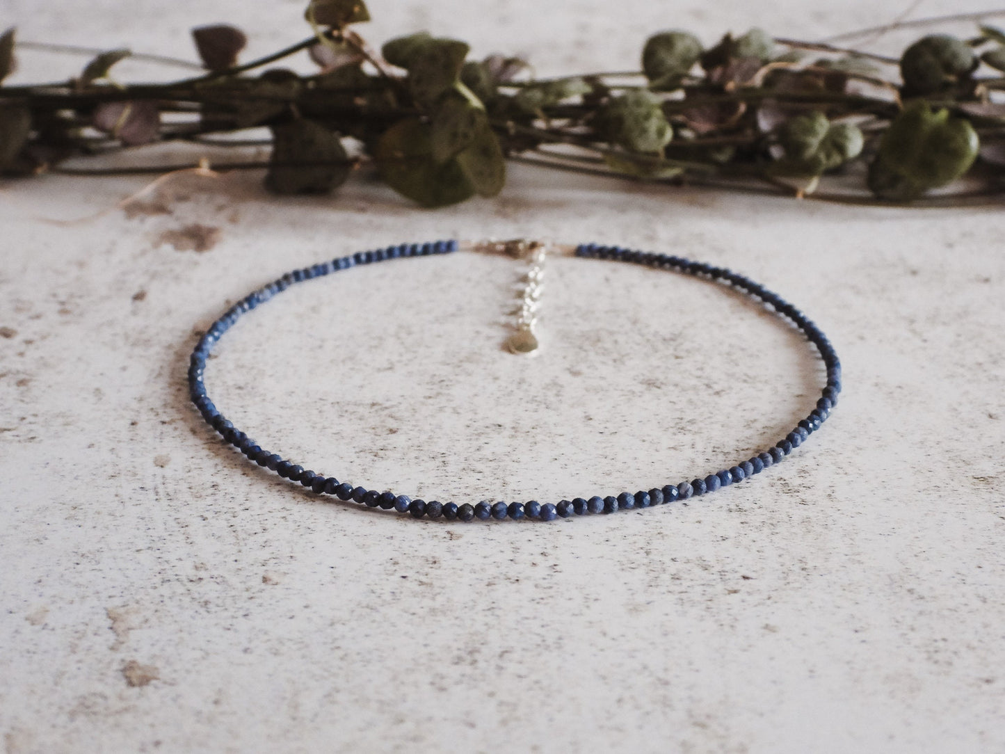 Dainty Blue Coral Gemstone "Harmony & Growth" Anklet