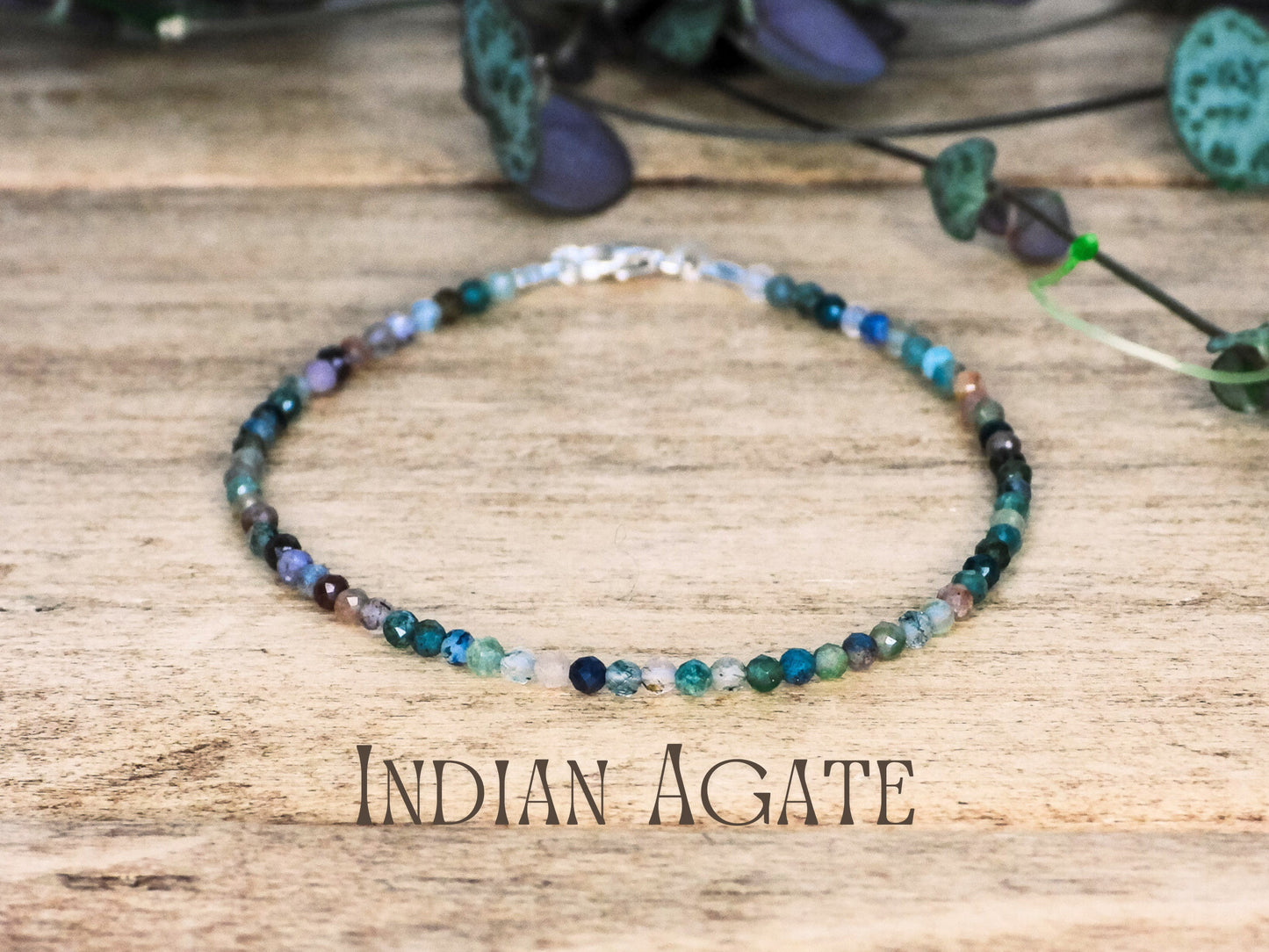 dfainty indian agate gemstone stacking bracelet by ula jewellery