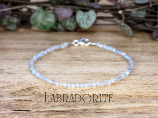 Dainty Labradorite "Transformation" Gemstone Bracelet