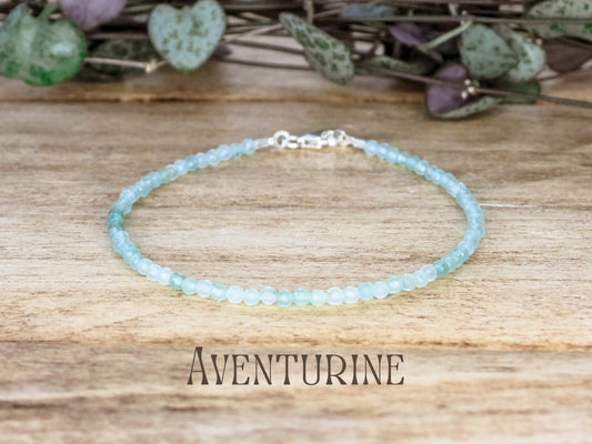 Dainty Aventurine "Prosperity" Gemstone Bracelet